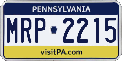 PA license plate MRP2215