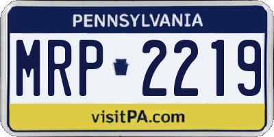 PA license plate MRP2219