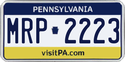 PA license plate MRP2223