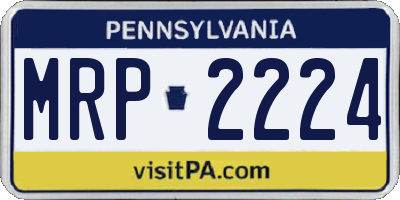 PA license plate MRP2224