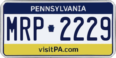 PA license plate MRP2229