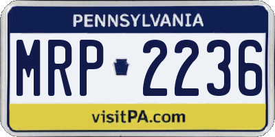 PA license plate MRP2236