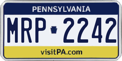 PA license plate MRP2242