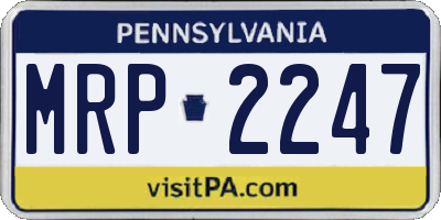 PA license plate MRP2247