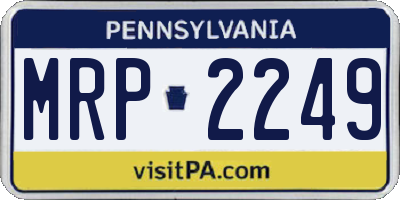 PA license plate MRP2249