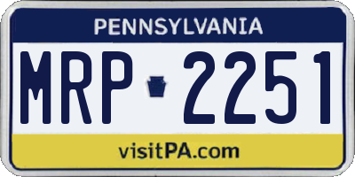 PA license plate MRP2251