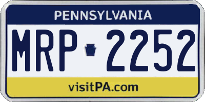 PA license plate MRP2252