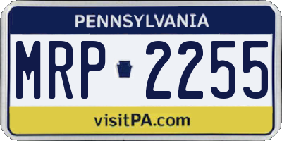 PA license plate MRP2255