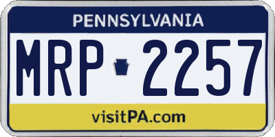 PA license plate MRP2257