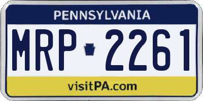PA license plate MRP2261