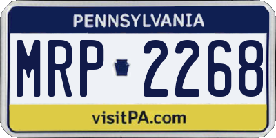 PA license plate MRP2268