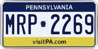 PA license plate MRP2269