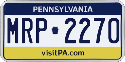 PA license plate MRP2270