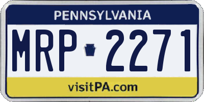 PA license plate MRP2271