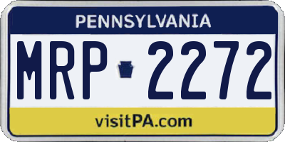 PA license plate MRP2272