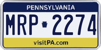 PA license plate MRP2274