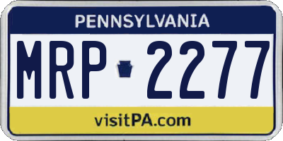 PA license plate MRP2277