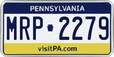 PA license plate MRP2279