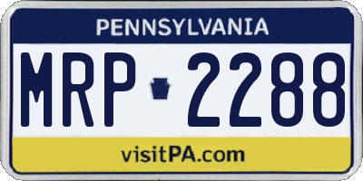 PA license plate MRP2288
