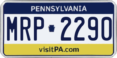 PA license plate MRP2290