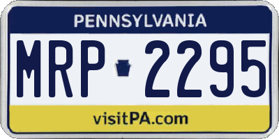 PA license plate MRP2295