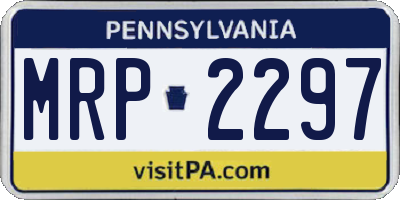 PA license plate MRP2297