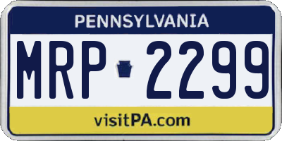 PA license plate MRP2299