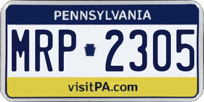 PA license plate MRP2305