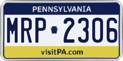 PA license plate MRP2306