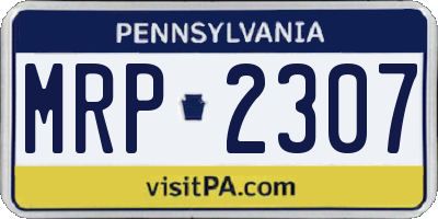 PA license plate MRP2307
