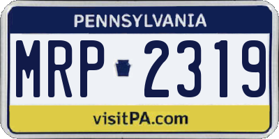 PA license plate MRP2319