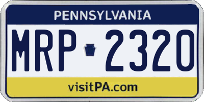 PA license plate MRP2320
