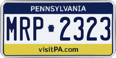 PA license plate MRP2323