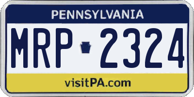 PA license plate MRP2324