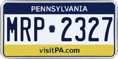PA license plate MRP2327