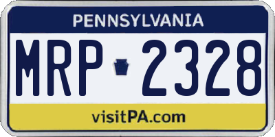 PA license plate MRP2328