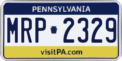 PA license plate MRP2329