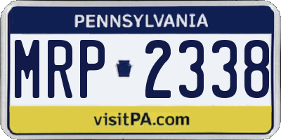 PA license plate MRP2338