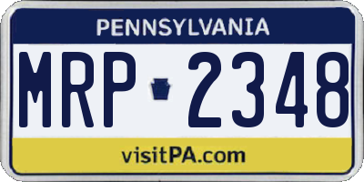 PA license plate MRP2348
