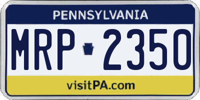 PA license plate MRP2350