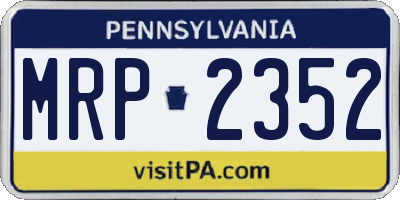 PA license plate MRP2352
