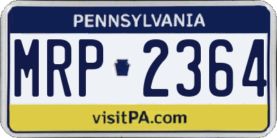 PA license plate MRP2364