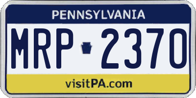 PA license plate MRP2370