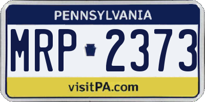 PA license plate MRP2373