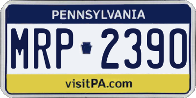 PA license plate MRP2390