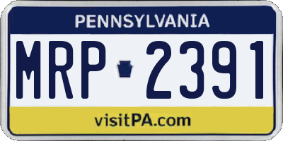 PA license plate MRP2391