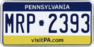 PA license plate MRP2393