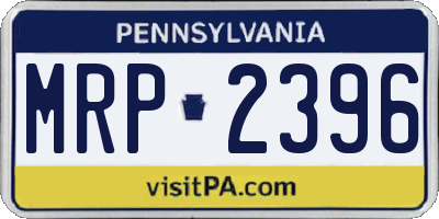 PA license plate MRP2396