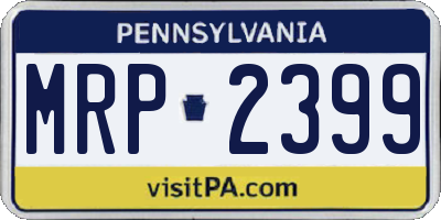PA license plate MRP2399