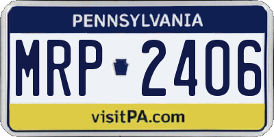 PA license plate MRP2406